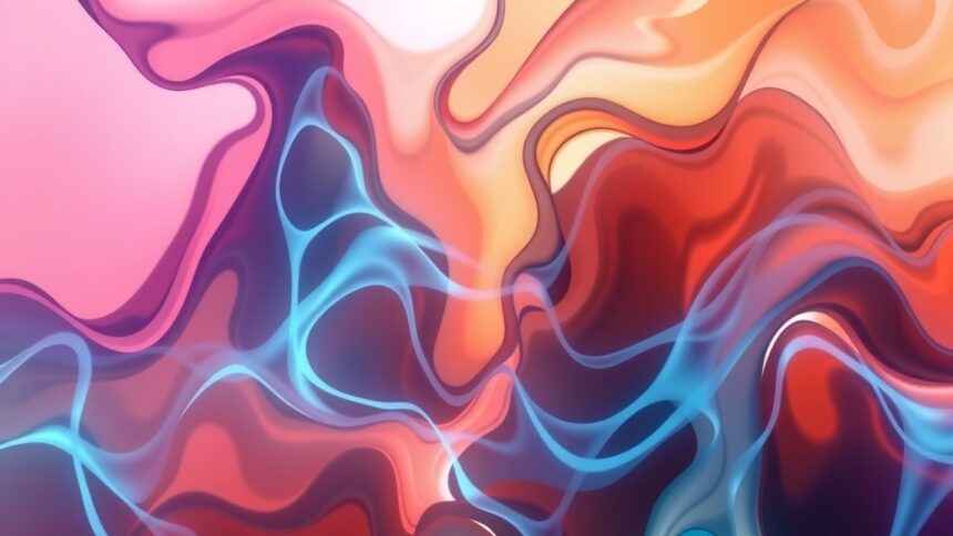 Absztrakt színek és formák, technológiai háttér