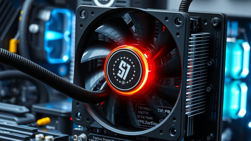 CPU hűtő ventilátor számítástechnikai rendszerben