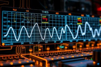 Digitális feszültség és frekvencia megjelenítése egy elektronikai eszközön