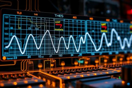 Digitális feszültség és frekvencia megjelenítése egy elektronikai eszközön