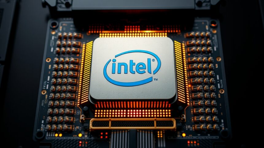 Intel Core i5-14600K processzor képe a számítástechnikai alaplapon