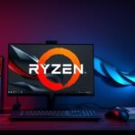 AMD Ryzen 3 5300G APU as a gaming setup with colorful LED lights.