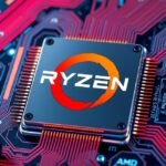 AMD Ryzen processzor a főtáblán