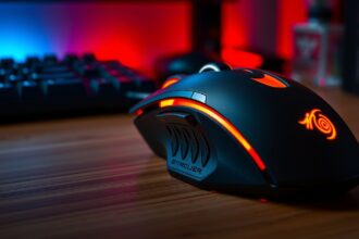 Gamer egér erőteljes háttérvilágítással és ergonomikus designnal