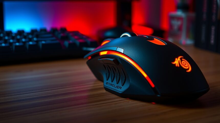 Gamer egér erőteljes háttérvilágítással és ergonomikus designnal