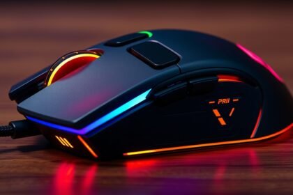 Profi gamer egér RGB világítással és ergonomikus dizájnnal.