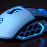 Fehér gamer egér programozható gombokkal és LED világítással