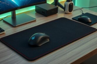 Gamer egérpad számítógépes játékhoz, sima felülettel és ergonomikus dizájnnal.