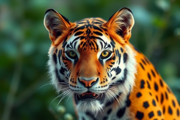 Gyönyörű tigris, élénk színekkel és részletes mintázattal