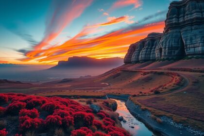 Gyönyörű táj HDR technológiával kiemelt színek és részletek