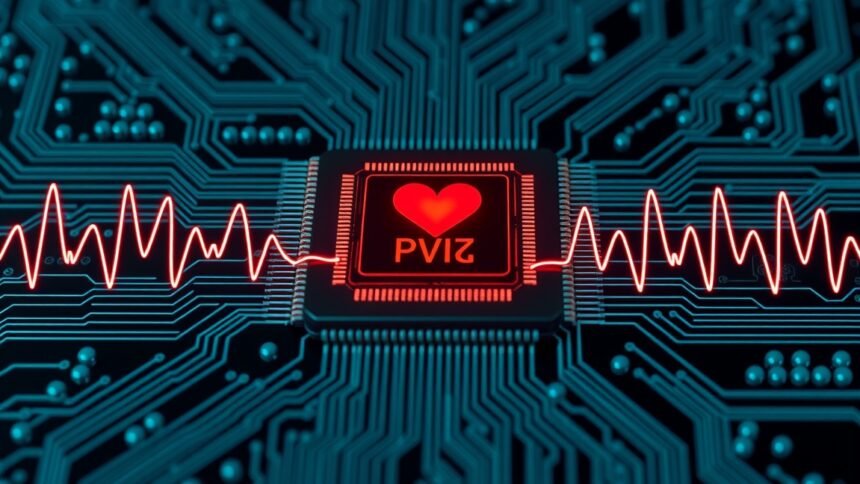 Processzor órajel és szívverés grafika ábrázolása