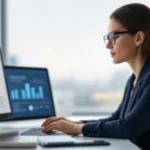 Rendszergazda dolgozik modern IT környezetben