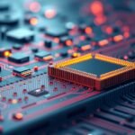 Feldolgozó chip és nyomtatott áramkör részlete