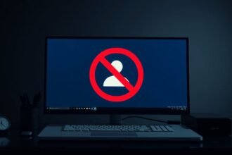 Számítógép képernyő a felesleges programok letiltásával kapcsolatos figyelmeztetéssel.