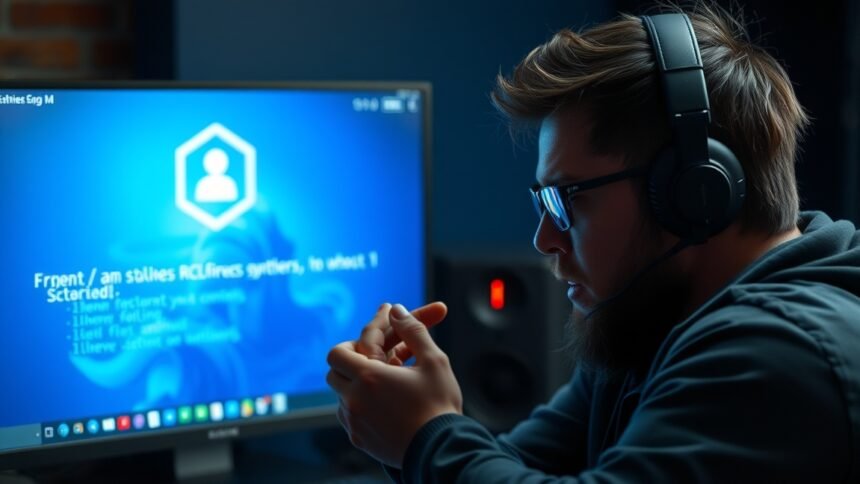 Felhasználó fejlesztési problémák megoldásán dolgozik számítógépen.