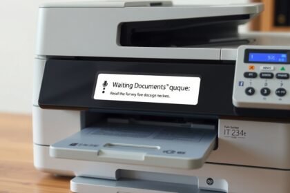 Nyomtató kijelzője: Várakozó dokumentumok hibaüzenet