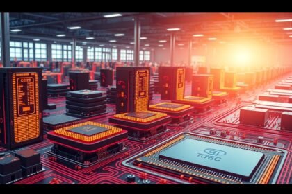 TSMC chipgyártó üzem Tajvanon, jövő technológiai innovációk.