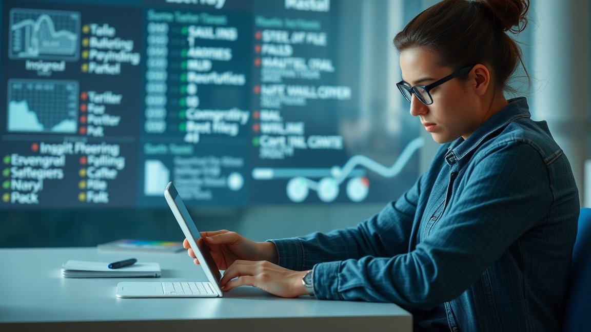 Nő számítógépes munkában, fájlok törlése és hibaelhárítás