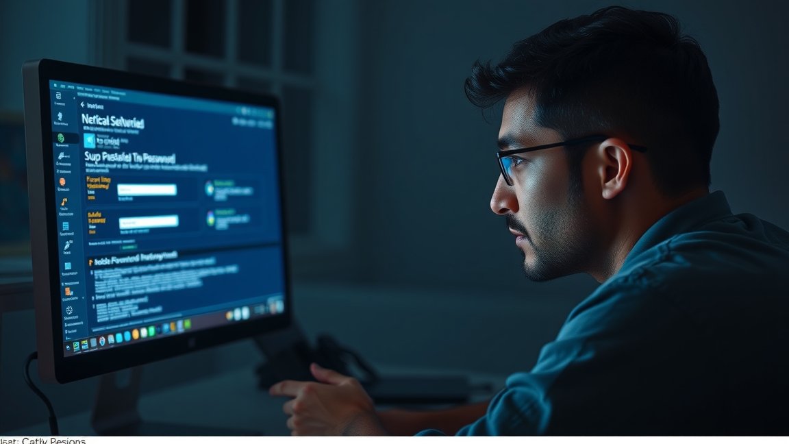 Felhasználó a Windows jelszó-visszaállítási képernyő előtt
