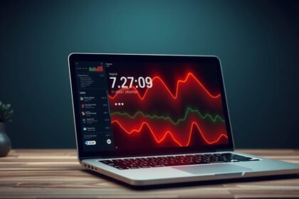 Laptop képernyő energiatakarékos beállításokkal és időzítővel