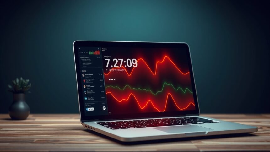 Laptop képernyő energiatakarékos beállításokkal és időzítővel