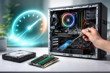 Közelkép egy asztali PC-összeszerelésről: olcsó upgrade-ek, szoftver-optimizáció és gyorsítás lépésről lépésre.