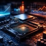 Képen egy számítógép belseje processzor és alaplap, szerszámok és memória modulok láthatók.