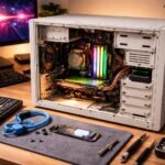 Régi asztali PC belseje felújítva: új RAM és SSD telepítés