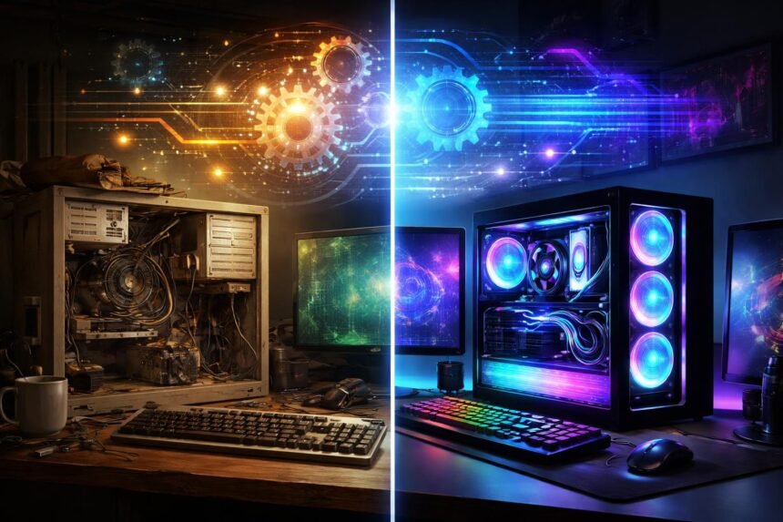 Hardverfejlesztés után látható szoftveres optimalizálás, grafikonokkal és mérési adatokkal bemutatva.