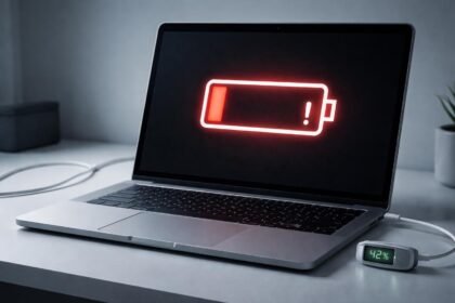 A laptop akkumulátor állapotának ellenőrzése, kapacitáscsökkenés és időzített csere megfontolása.